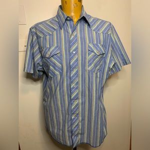 Vintage western Rustler pearl snap button up